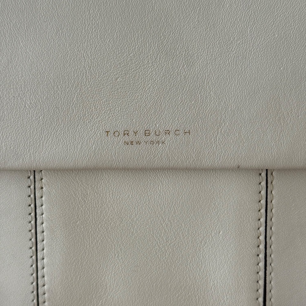Tory Burch Ivory Leather Clutch - Picture 2 of 7